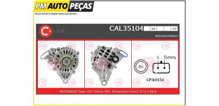 Alternador Nissan/Renault