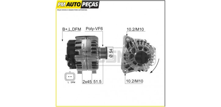 Alternador Citroen/Fiat/Peugeot/Lancia