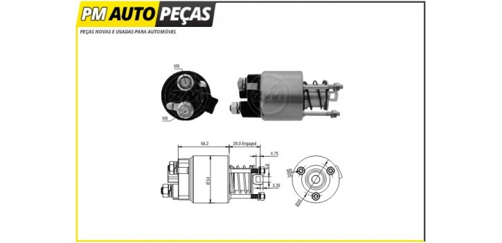 Bobine Motor de Arranque Denso