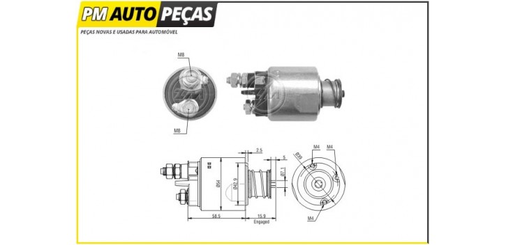 Bobine Motor de Arranque Valeo