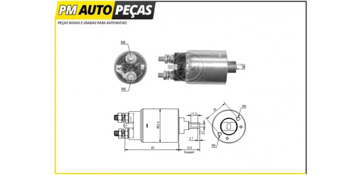 Bobine Motor de Arranque Hitachi