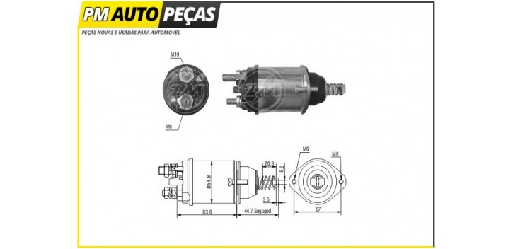 Bobine Motor de Arranque Lucas